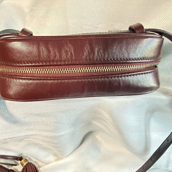 Saint Laurent Lou Camera Bag – Burgundy Leather with Tassel - Picture 4 of 6